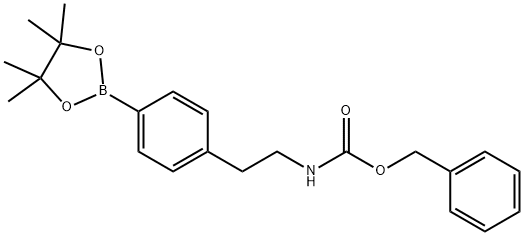 N-苄氧羰基-2-(4-频哪醇硼酸酯苯)乙胺 结构式