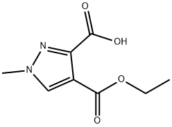 4-Ethoxycarbonyl-1-methyl-pyrazole-3-carboxylic acid Struktur