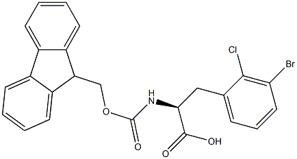 3-Bromo-2-chloro-N-Fmoc-L-phenylalanine,2154860-93-0,结构式