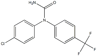 N-(4-chlorophenyl)-N-[4-(trifluoromethyl)phenyl]-Urea Structure