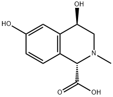 1-Isoquinolinecarboxylicacid, 1,2,3,4-tetrahydro-4,6-dihydroxy-2-methyl-, trans- (9CI) 结构式