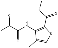 3-(2-Chloropropionyl)amino-4-methyl-2-methoxycarbonylthiophene Struktur