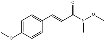 (2E)-N-メトキシ-3-(4-メトキシフェニル)-N-メチルプロプ-2-エンアミド 化学構造式
