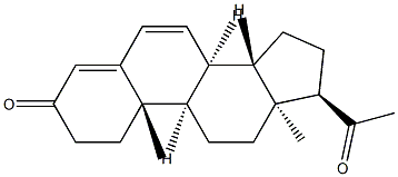 (8S,9R,10S,13S,14S,17R)-17-acetyl-10,13-dimethyl-1,2,8,9,11,12,14,15,16,17-decahydrocyclopenta[a]phenanthren-3-one Struktur