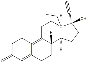 18,19-Dinorpregna-4,9-dien-20-yn-3-one,13-ethyl-17-hydroxy-, (17a)- (9CI) Structure