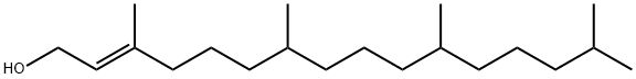 (E)-3,7,11,15-tetramethylhexadec-2-en-1-ol 结构式