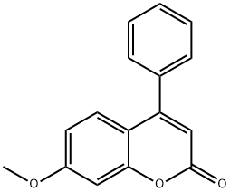 2H-1-Benzopyran-2-one, 7-methoxy-4-phenyl- Struktur