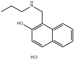 1-[(propylamino)methyl]naphthalen-2-ol hydrochloride Struktur