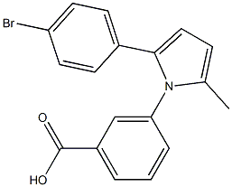 Benzoic acid,3-[2-(4-bromophenyl)-5-methyl-1H-pyrrol-1-yl]- Structure