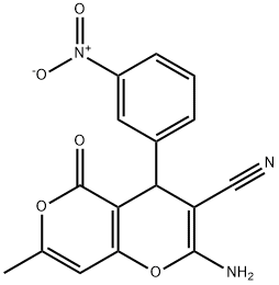265315-70-6 2-amino-7-methyl-4-(3-nitrophenyl)-5-oxo-4H-pyrano[3,2-c]pyran-3-carbonitrile