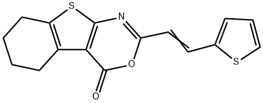 (E)-2-(2-(thiophen-2-yl)vinyl)-5,6,7,8-tetrahydro-4H-benzo[4,5]thieno[2,3-d][1,3]oxazin-4-one Structure