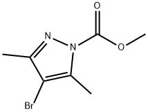1H-Pyrazole-1-carboxylicacid, 4-bromo-3,5-dimethyl-, methyl ester,28188-06-9,结构式
