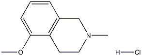 5-Methoxy-2-methyl-1,2,3,4-tetrahydroisoquinoline hydrochloride 结构式