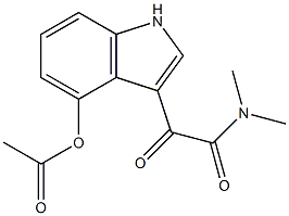 1H-Indole-3-acetamide, 4-(acetyloxy)-N,N-dimethyl-a-oxo- Structure