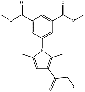 dimethyl 5-(3-(2-chloroacetyl)-2,5-dimethyl-1H-pyrrol-1-yl)isophthalate Structure