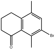 7-Bromo-5,8-dimethyl-3,4-dihydronaphthalen-1(2H)-one Struktur
