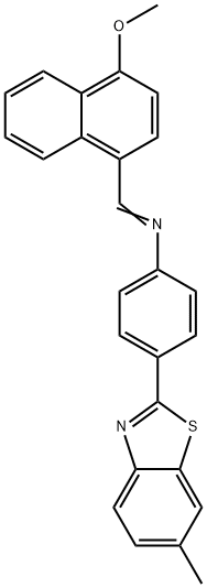 N-[(4-methoxy-1-naphthyl)methylene]-4-(6-methyl-1,3-benzothiazol-2-yl)aniline,303772-04-5,结构式