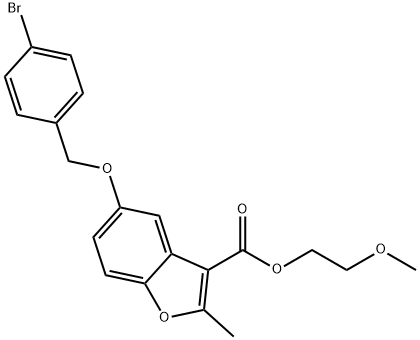 2-methoxyethyl 5-((4-bromobenzyl)oxy)-2-methylbenzofuran-3-carboxylate,307551-93-5,结构式