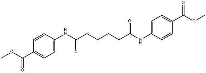 dimethyl 4,4'-[(1,6-dioxo-1,6-hexanediyl)di(imino)]dibenzoate Struktur