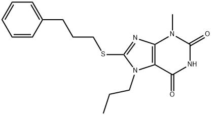 3-methyl-8-((3-phenylpropyl)thio)-7-propyl-3,7-dihydro-1H-purine-2,6-dione|