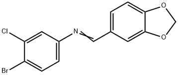 N-(1,3-benzodioxol-5-ylmethylene)-4-bromo-3-chloroaniline,315675-27-5,结构式