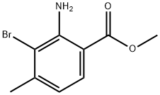 2-氨基-3-溴-4-甲基苯甲酸甲酯 结构式