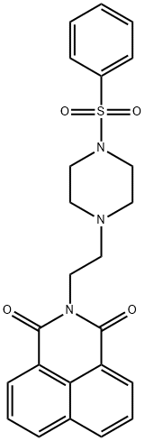 2-(2-(4-(phenylsulfonyl)piperazin-1-yl)ethyl)-1H-benzo[de]isoquinoline-1,3(2H)-dione Struktur