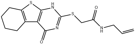 N-allyl-2-((4-oxo-3,4,5,6,7,8-hexahydrobenzo[4,5]thieno[2,3-d]pyrimidin-2-yl)thio)acetamide Struktur