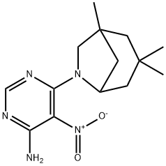 5-nitro-6-(1,3,3-trimethyl-6-azabicyclo[3.2.1]octan-6-yl)pyrimidin-4-amine Structure