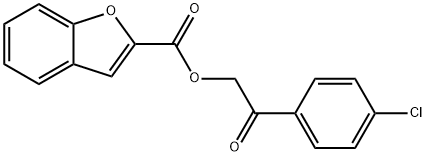 2-(4-chlorophenyl)-2-oxoethyl benzofuran-2-carboxylate Structure
