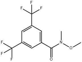 N-methoxy-N-methyl-3,5-bis(trifluoromethyl)benzamide 化学構造式