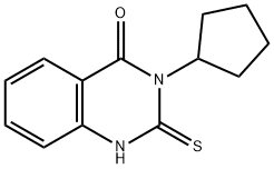 3-环戊基-2-硫烷基-3,4-二氢喹唑啉-4-酮 结构式