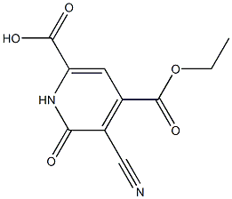 5-氰基-4-(乙氧基羰基)-6-氧代-1,6-二氢吡啶-2-羧酸, 34086-91-4, 结构式
