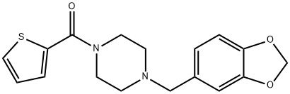 [4-(1,3-benzodioxol-5-ylmethyl)piperazin-1-yl]-thiophen-2-ylmethanone Struktur