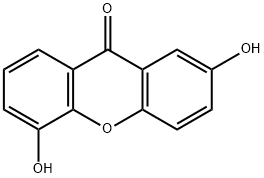 2,5-Dihydroxyxanthone Structure