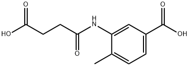 3-(3-carboxypropanamido)-4-methylbenzoic acid Struktur