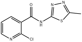 2-chloro-N-(5-methyl-1,3,4-thiadiazol-2-yl)pyridine-3-carboxamide Structure