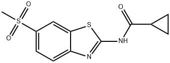 N-(6-(methylsulfonyl)benzo[d]thiazol-2-yl)cyclopropanecarboxamide Struktur