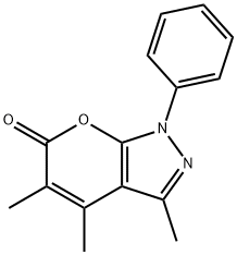 Pyrano[2,3-c]pyrazol-6(1H)-one,3,4,5-trimethyl-1-phenyl- Struktur