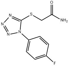 2-((1-(4-fluorophenyl)-1H-tetrazol-5-yl)thio)acetamide, 353501-84-5, 结构式