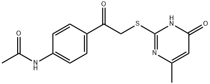 N-[4-[2-[(6-methyl-4-oxo-1H-pyrimidin-2-yl)sulfanyl]acetyl]phenyl]acetamide|化合物 T25176