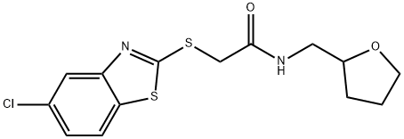379710-17-5 2-[(5-chloro-1,3-benzothiazol-2-yl)sulfanyl]-N-(oxolan-2-ylmethyl)acetamide
