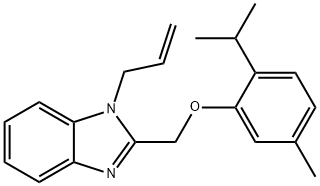 1-allyl-2-((2-isopropyl-5-methylphenoxy)methyl)-1H-benzo[d]imidazole Structure