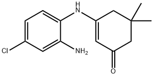 3-((2-氨基-4-氯苯基)氨基)-5,5-二甲基环己-2-烯-1-酮, 39222-71-4, 结构式
