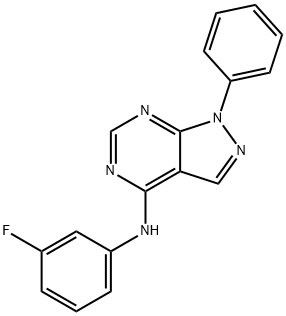 N-(3-fluorophenyl)-1-phenyl-1H-pyrazolo[3,4-d]pyrimidin-4-amine,393820-10-5,结构式