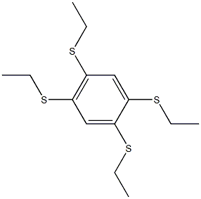 Benzene, 1,2,4,5-tetrakis(ethylthio)- 化学構造式