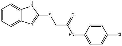 2-((1H-benzo[d]imidazol-2-yl)thio)-N-(4-chlorophenyl)acetamide 结构式