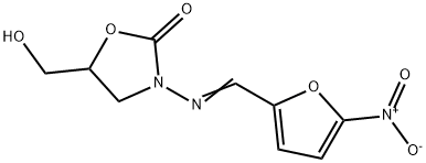 5-(hydroxymethyl)-3-[(5-nitro-2-furyl)methylideneamino]oxazolidin-2-one Structure