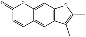 7H-Furo[3,2-g][1]benzopyran-7-one, 2,3-dimethyl- 结构式