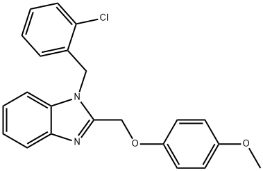 1-(2-chlorobenzyl)-2-((4-methoxyphenoxy)methyl)-1H-benzo[d]imidazole Struktur